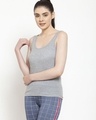 Shop Women's Grey Slim Fit Tank Top-Design
