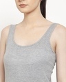 Shop Women's Grey Slim Fit Tank Top