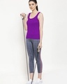 Shop Women's Purple Slim Fit Tank Top-Front