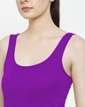 Shop Women's Purple Slim Fit Tank Top