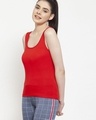 Shop Women's Red Slim Fit Tank Top-Design