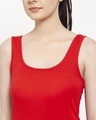 Shop Women's Red Slim Fit Tank Top