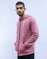 Shop Frosty Pink Fleece Zipper Hoodies-Design