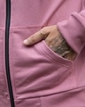 Shop Frosty Pink Fleece Zipper Hoodies