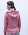 Shop Frosty Pink Fleece Zipper Hoodies-Full