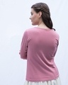 Shop Frosty Pink Round Neck 3/4th Sleeve T-Shirt-Full