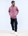 Shop Frosty Pink Zipper Bomber Jacket