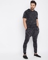 Shop Men's Black Regular Fit Sweatshirt & Jogger Set-Full