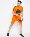 Shop Anti Social Taped Tee And Shorts Combo Suit-Full