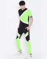 Shop Black & Neon Cut & Sew Sweatpants-Full