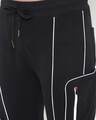 Shop Black Chest Pocket Reflective Piping T-Shirt And Joggers Combo Suit
