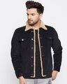 Shop Men's Black Slim Fit  Jacket-Front