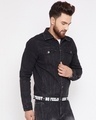 Shop Black Denim Taped Jacket-Full