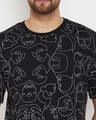 Shop Men's Black Printed Oversized T-shirt