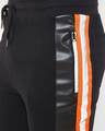 Shop Black Neon Orange Reflective Hooded T-Shirt And Shorts Combo Suit