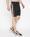 Shop Black Neon Orange Reflective Taped Shorts-Design