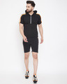 Shop Black Neon Orange Reflective Taped Shorts
