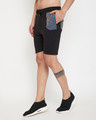 Shop Black Rainbow Reflective Patched Shorts-Design