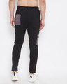 Shop Black Rainbow Reflective Patched Track Pants-Full