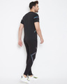 Shop Black Rainbow Reflective Taped T-Shirt And Joggers Combo Suit-Design
