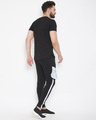 Shop Black Reflective Chest Pocket Taped T-Shirt And Cargo Joggers Combo Suit-Design