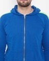 Shop Blue Neon Reflective Taped Sweatshirt