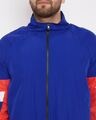 Shop Blue Nylon Taped Light Weight Tracksuit