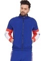 Shop Blue Nylon Taped Wind Breaker Jacket-Design