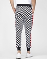 Shop Checkered Print Taped Joggers-Design