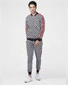 Shop Checkered Print Taped Joggers-Full