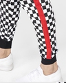 Shop Checkered Print Taped Joggers