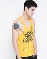 Shop Men's Yellow Skeletal Graphic Printed Vest-Design