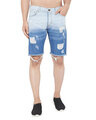 Shop Denim Ombre Dyed Shorts-Front