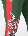 Shop Forest Green Snake Patched Sweatpant