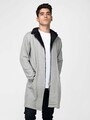 Shop Grey Faux Collar Coat Style Shrug-Front
