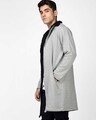Shop Grey Faux Collar Coat Style Shrug-Design