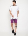 Shop Lilac Paisely Layered Shorts-Full