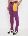 Shop Lilac Yellow Patched Track Pants-Design