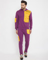 Shop Lilac Yellow Patched Track Pants