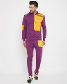 Shop Lilac Yellow Patched Tracksuit-Front