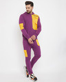 Shop Lilac Yellow Patched Tracksuit