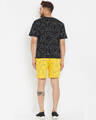 Shop Men's Black & Yellow Printed T Shirt & Shorts Set-Full
