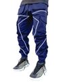 Shop Men's Blue Tapered Fit Track Pants-Front