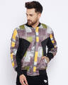 Shop Men's Techicolour Paisley Bomber Slim Fit Jacket-Front