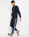 Shop Men's Navy Oversized Denim Taped Sweatshirt