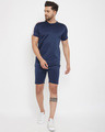Shop Navy Scuba Velour Shorts