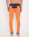 Shop Neon Orange Scuba Piping Track Pants-Design