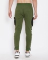 Shop Olive Cargo Taped Joggers-Full