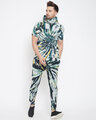 Shop Olive Tie And Dye T-Shirt And Trackpants Combo Suit-Front