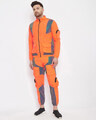 Shop Orange Rainbow Reflective Cargo Track Pants